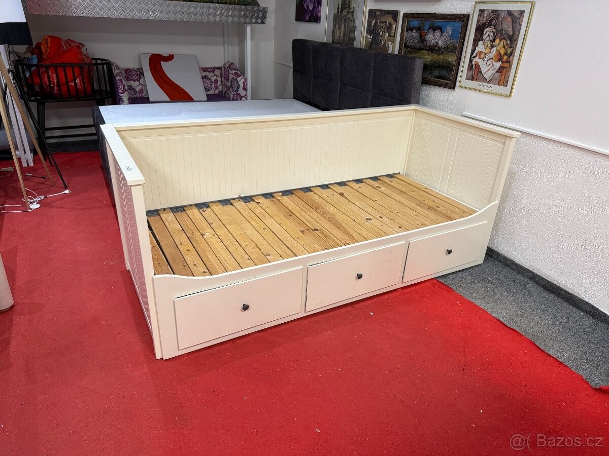 Rozkládací postel IKEA Hemnes s šuplíky - 2