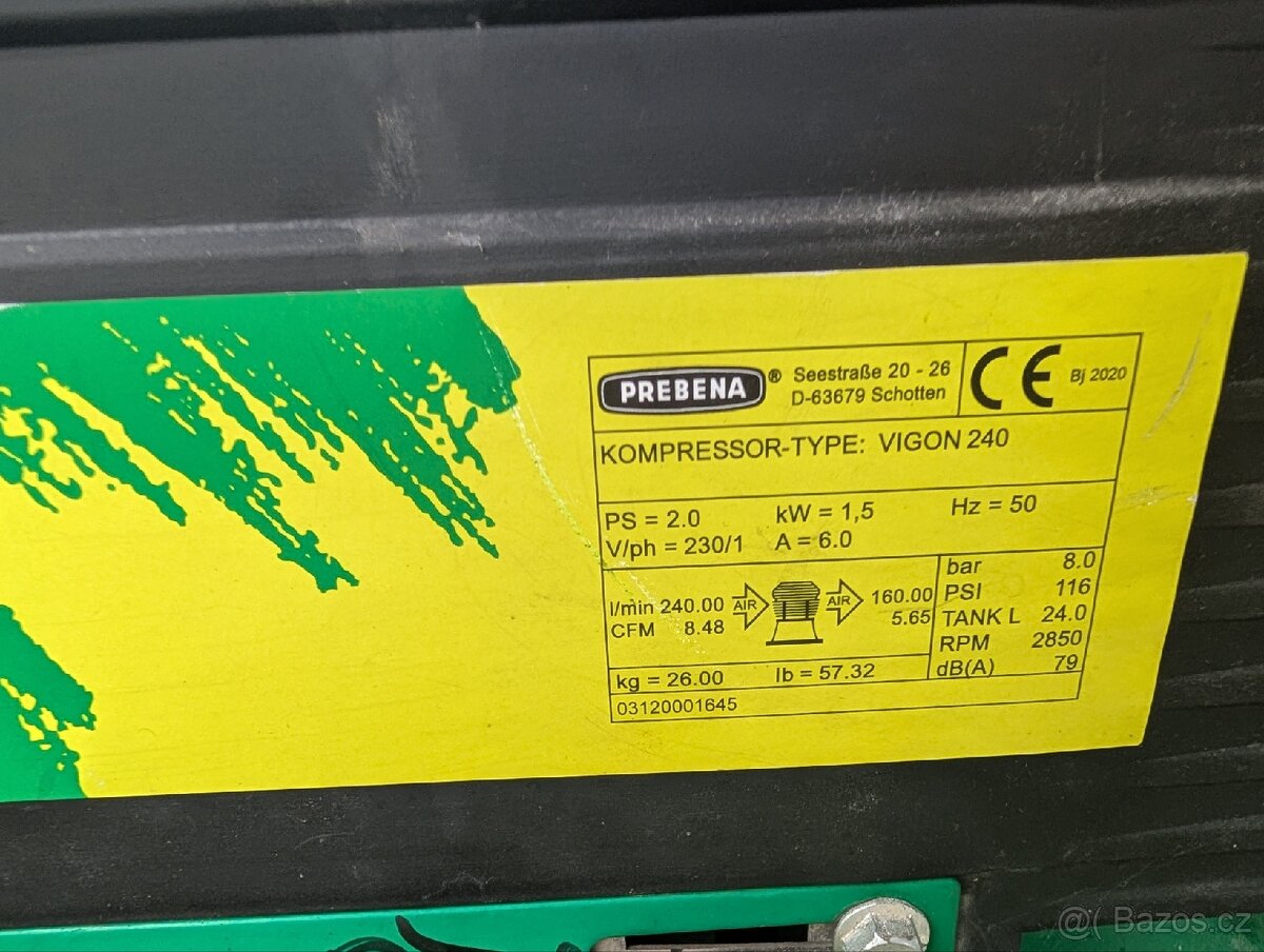 kompresor PREBENA VIGON 240 - 2