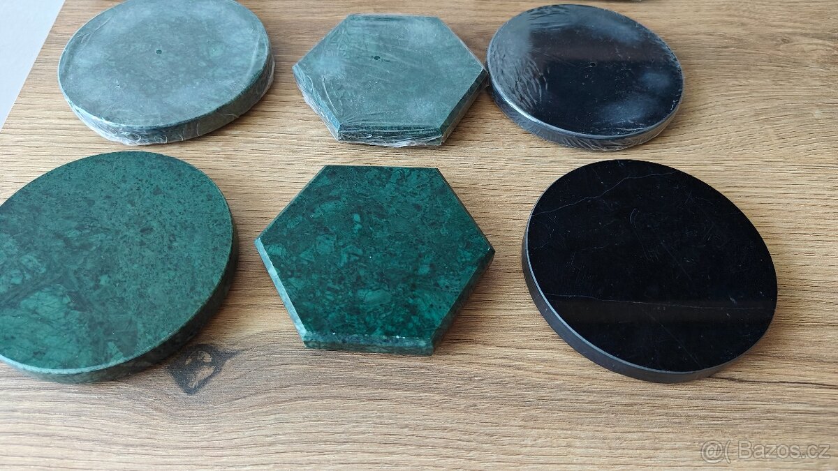 Podložky kamenné pod sklenice atp. - 2