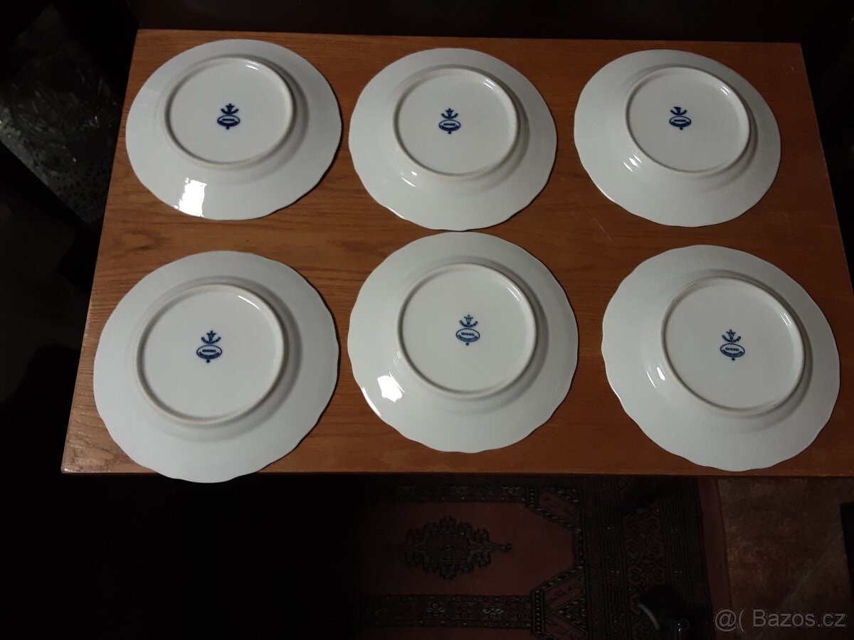 6 dezertních cibulákových talířků - 2