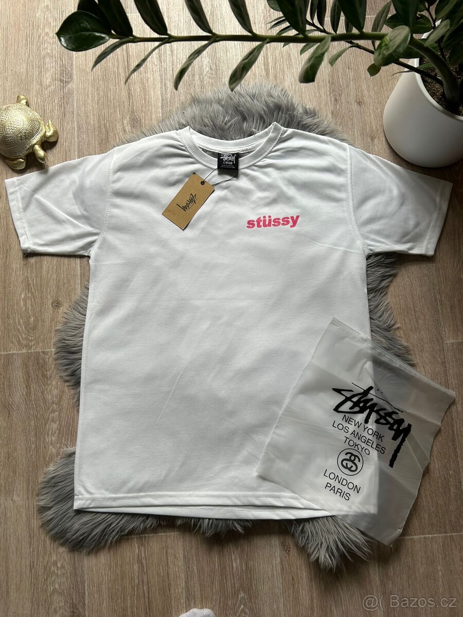 Stüssy Custom Popsicle Tee L – Bílá - 2