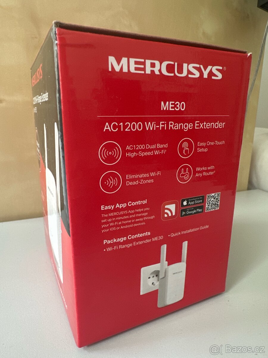 Wi-Fi extender Mercusys ME30, AC1200 bílý - 2