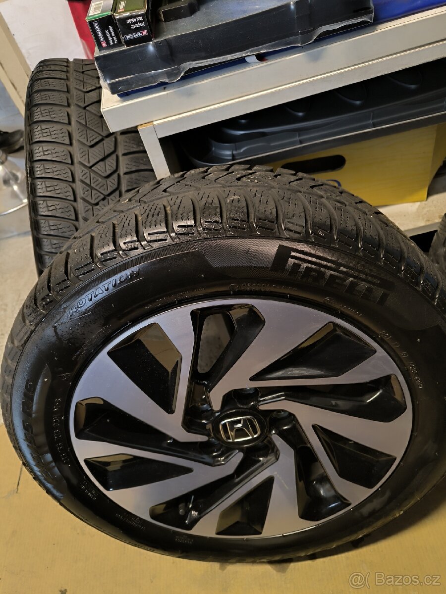 ALU kola Honda Civic 5x114,3 r16 Originál, zimni pneu 5mm - 2