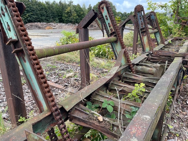 Podélný dopravník kulatiny s příčným vynášecím dopravníkem - 2