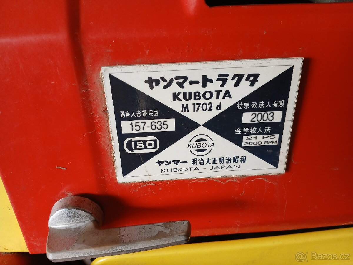 Malotraktor Kubota 1702 d - 2