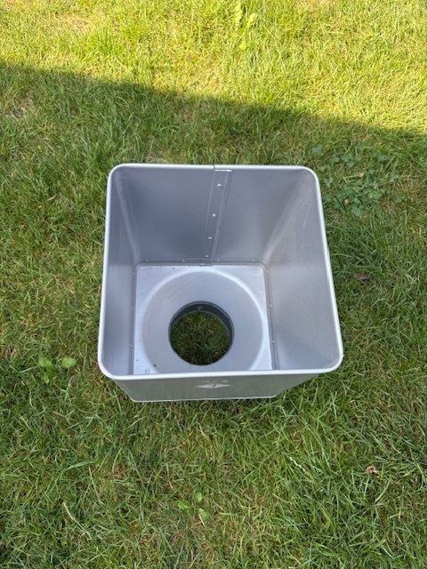 sběrný hranatý kotlík KJG odstín bílo-hliníková - 2