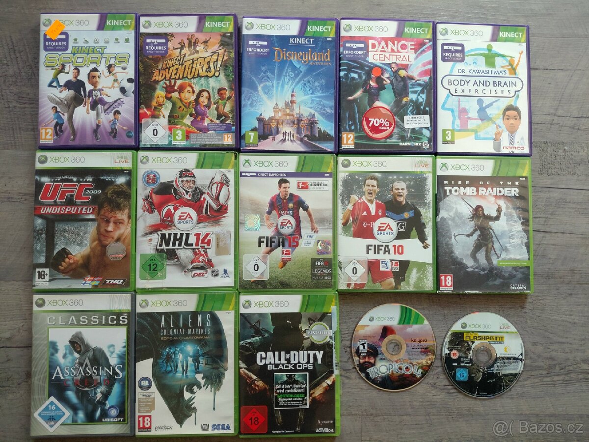 Xbox 360 E, kinect, zdarma 15 orig. her - 2