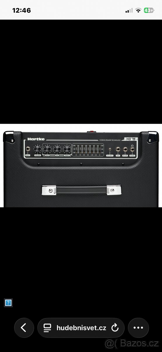 prodám hartke h75 jeste v záruce - 2
