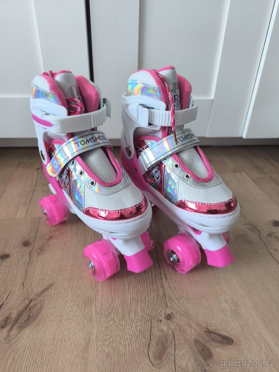 Rostoucí inline brusle, svítící kolečka, 33-38 - 2