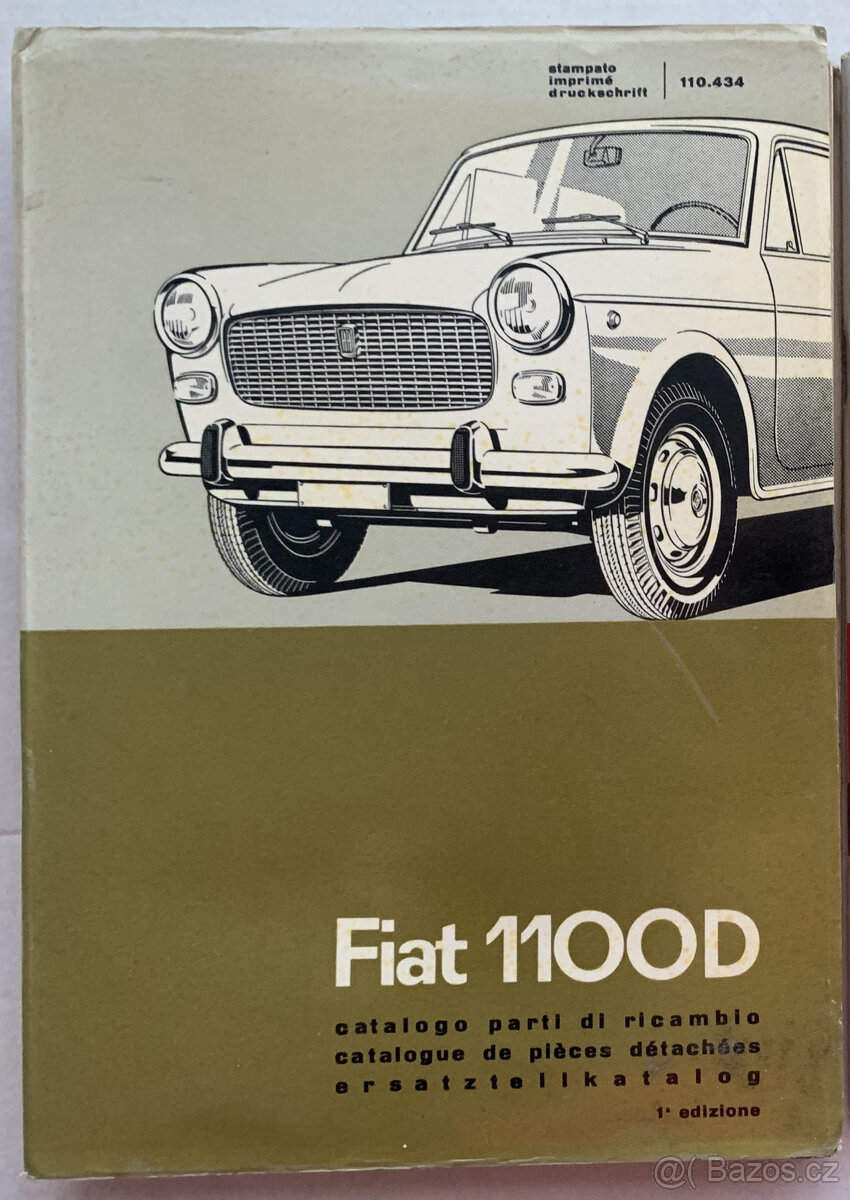 FIAT 1100D příručka + katalog náhradních dílů, topstav - 2