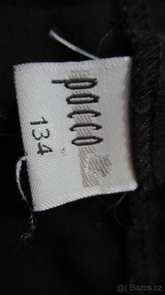 Černé sváteční společenské kalhoty velikost 134 - 2