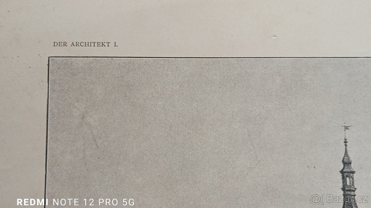Originální litografické listy z „Der Architekt“ (1895 - 2