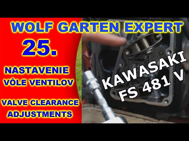 Kawasaki FS 481 V. Nastavení vůle ventilů motoru. - 2