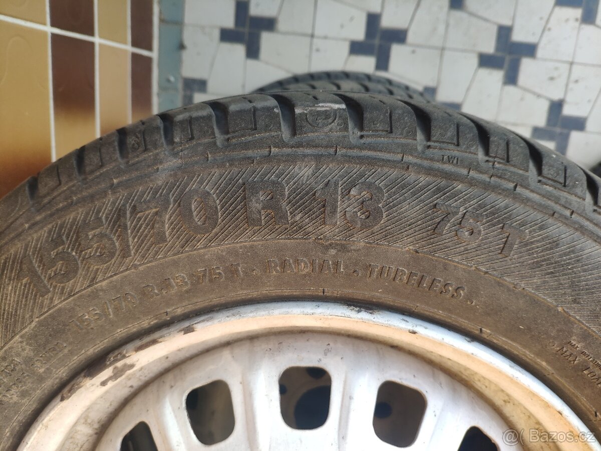 13" kola 4x98 + pneu 155/70 R13 - 2