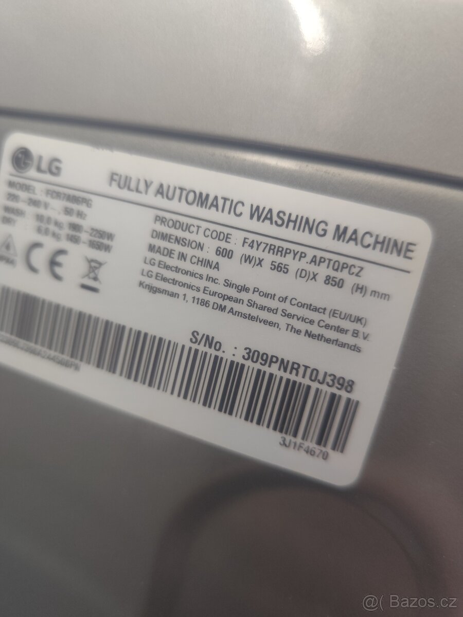 Pracka se susickou lg 10kg - 2