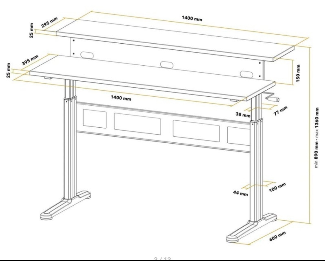 Stůl Alza nastavitelný levné - 2