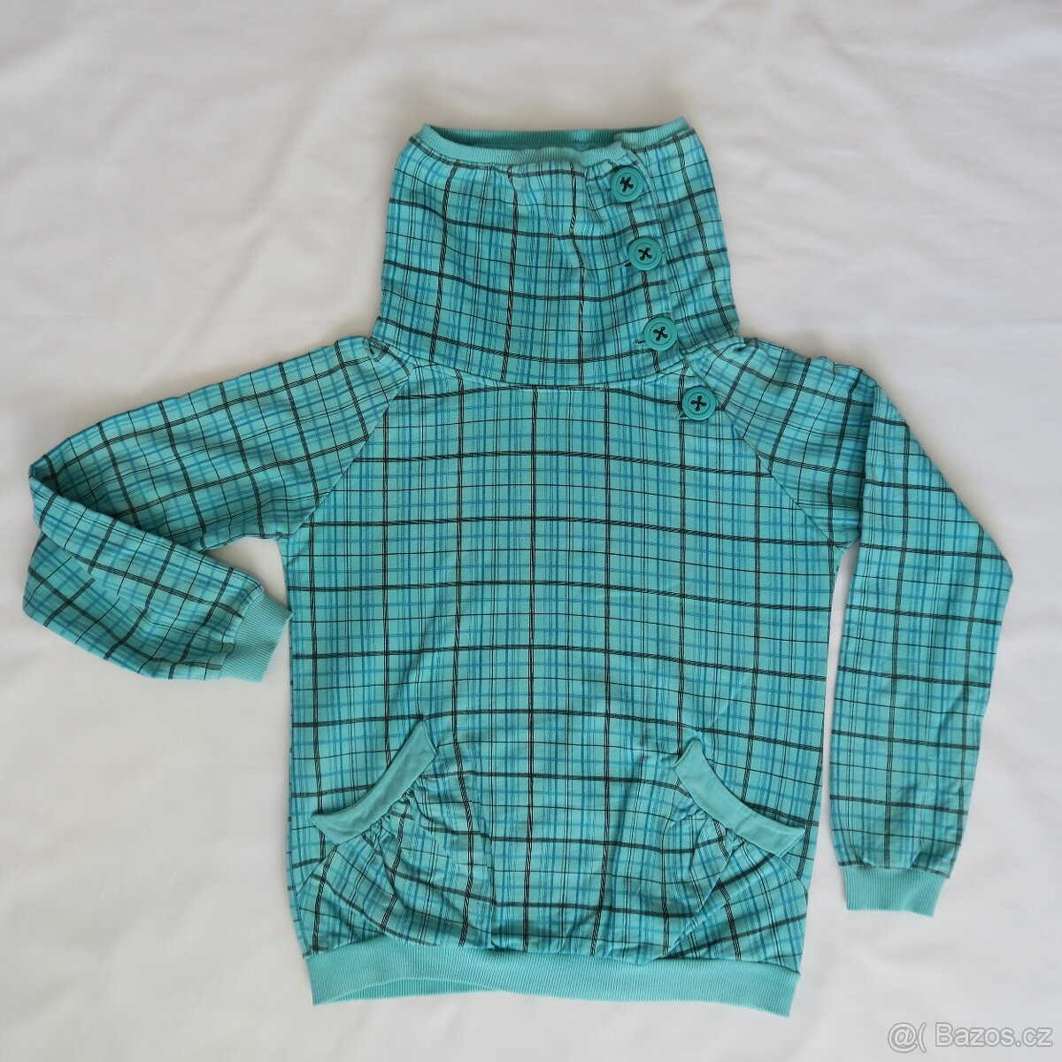Zelená károvaná mikiny - 2