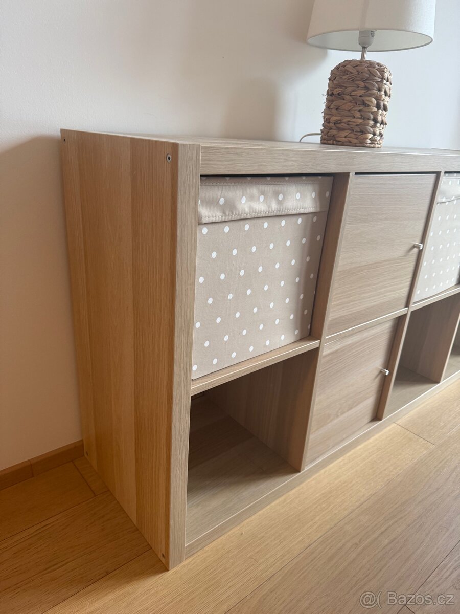 Kallax regál s dvířky a boxy - 2
