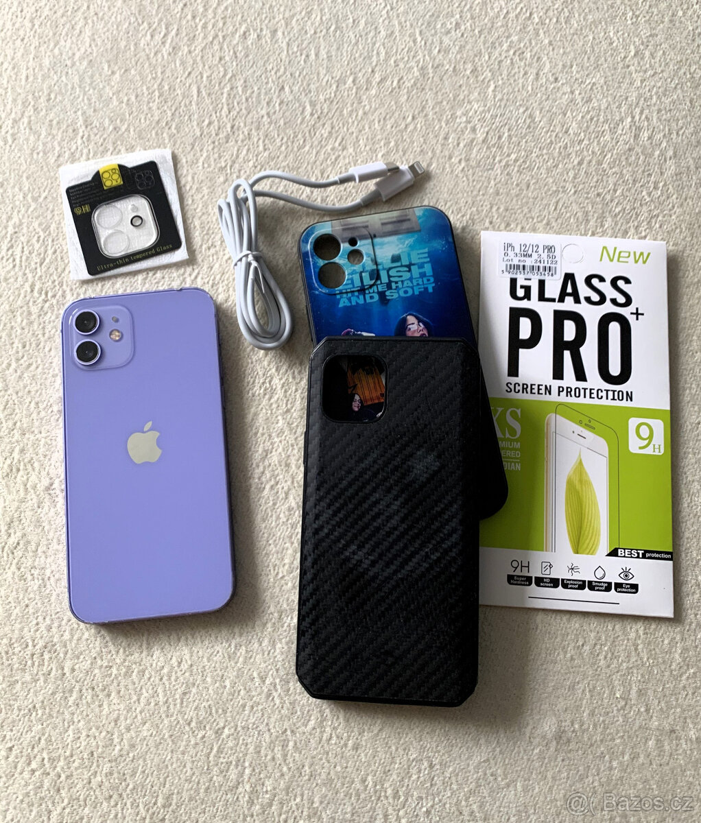 Apple Iphone 12 - 64GB - PURPLE - PŘÍSLUŠENSTVÍ - 2