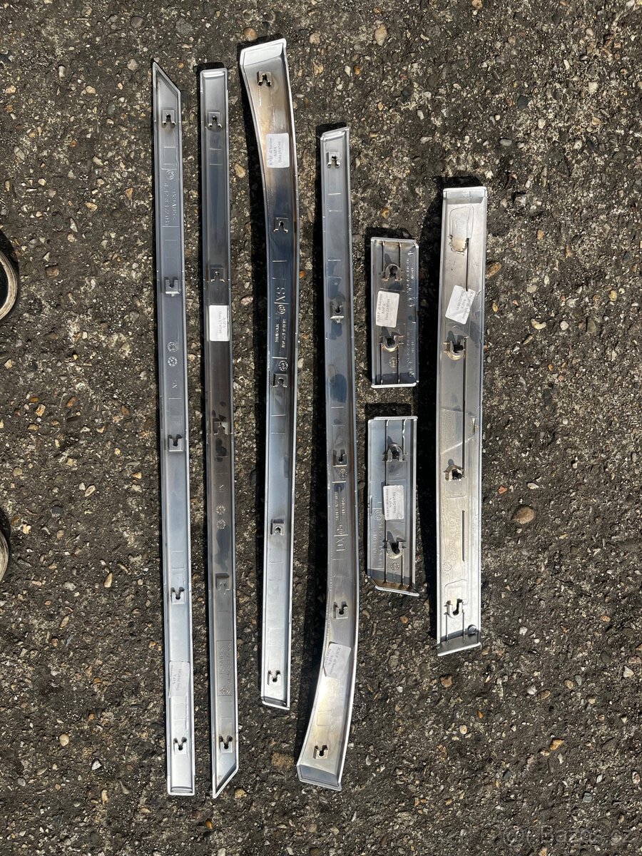 BMW E39 interiérové lišty – broušený hliník - 2