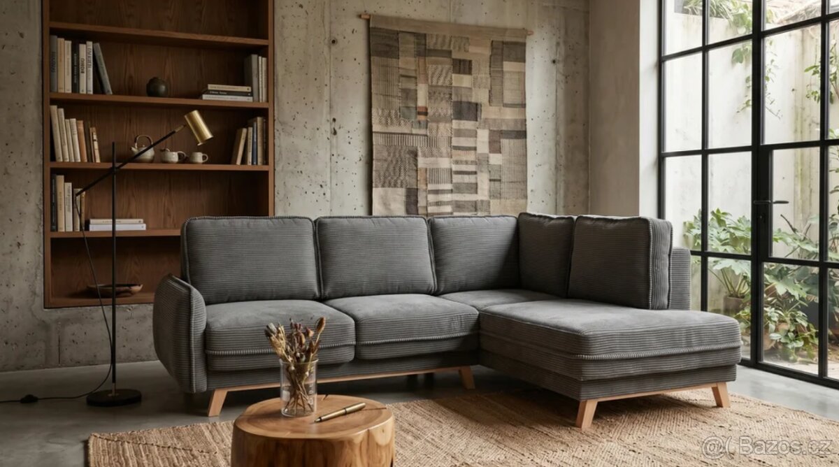 Rohová rozkládací sofa TORI, - 2