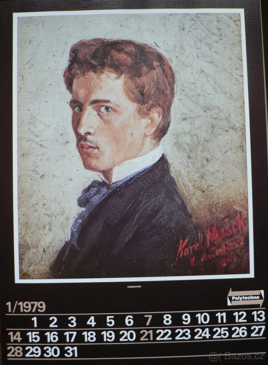 Známkové suvenýry, piv. tácky, V. K. Mašek -Kalendář - 2