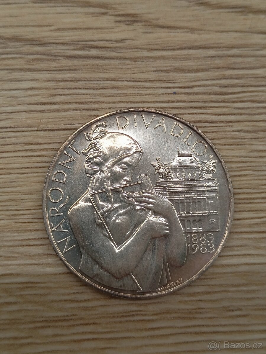 Stříbrná 500 Kčs 1983 Národní divadlo (3) - 2