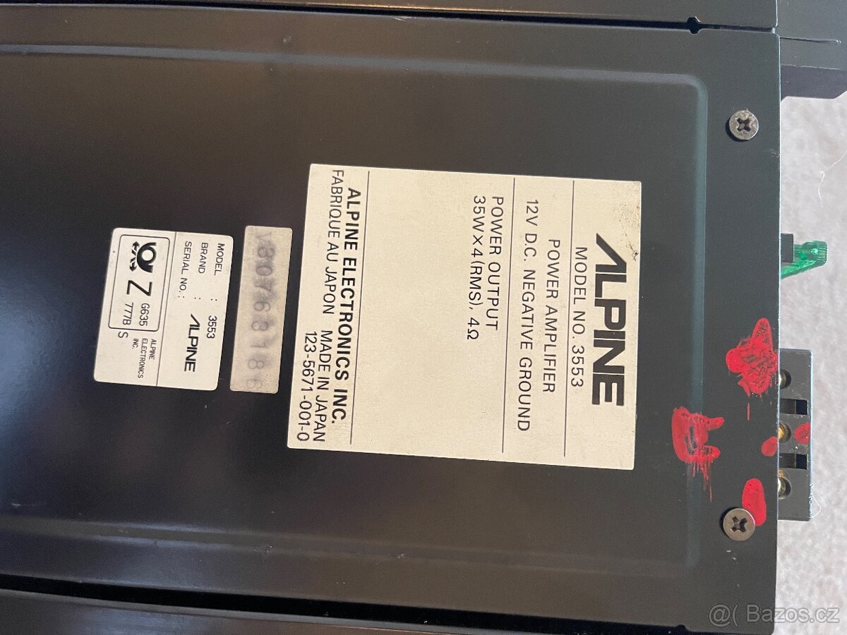 Zesilovač ALPINE 3553 + příslušenství - 2