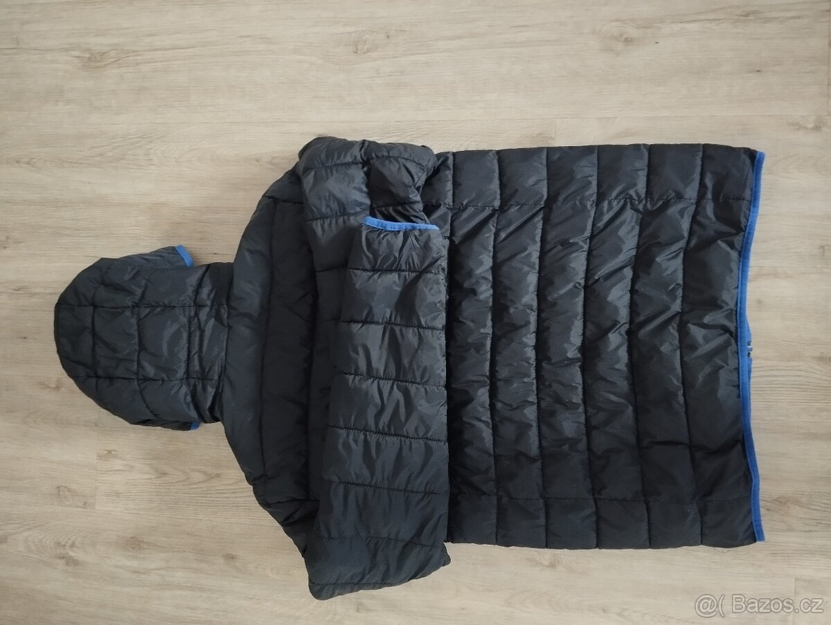 Zimní bunda, vel. 164, barva černo-modrá - 2