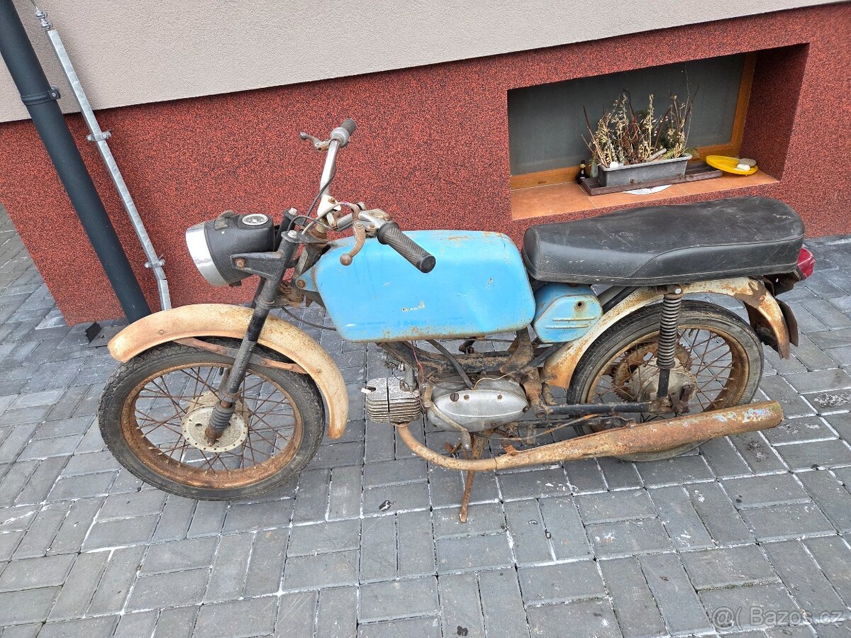 Jawa 23 Mustang bez TP, modrý 1. - 2