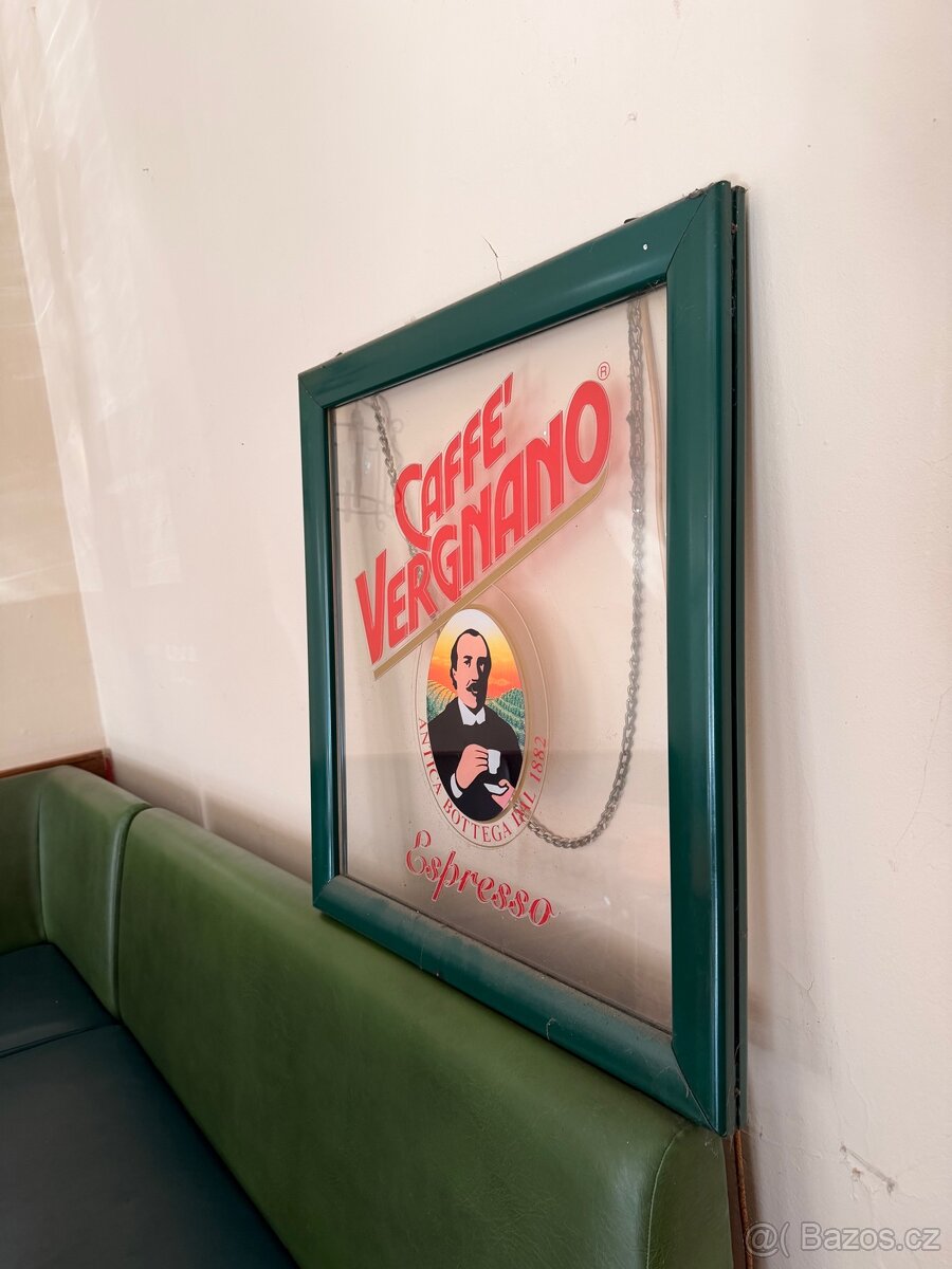 Retro obraz Caffé Vergnano – zarámovaný - 2