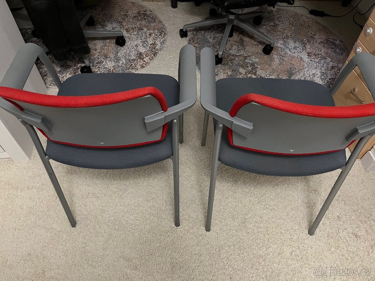 Konferenční židle, LD seating, kov, plast, látkový potah - 2