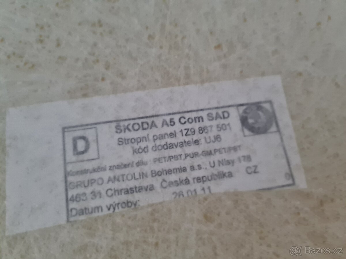 NOVÁ Stropnice Octavia 2 RS Combi černá ORIGINÁL - 2