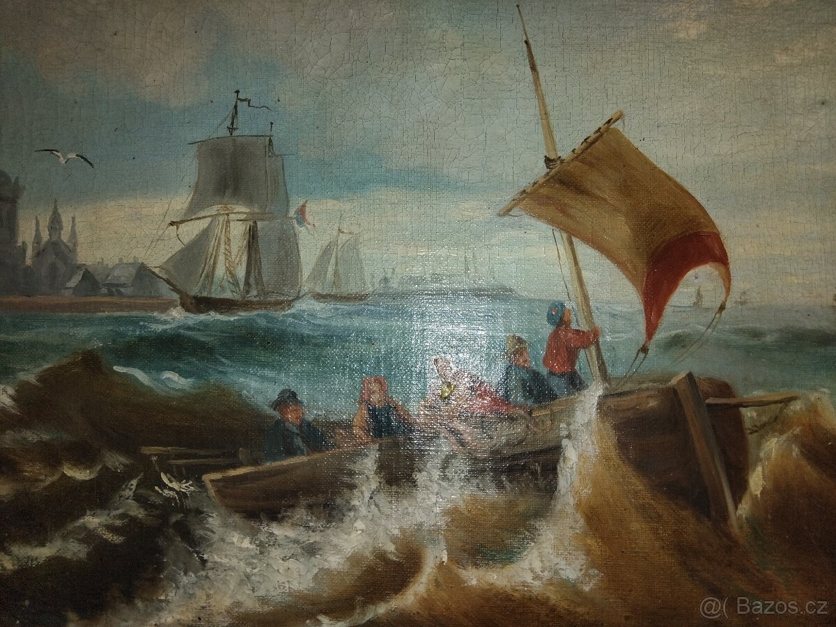 Obraz moře na plátně cca 78cm x 61cm. - 2