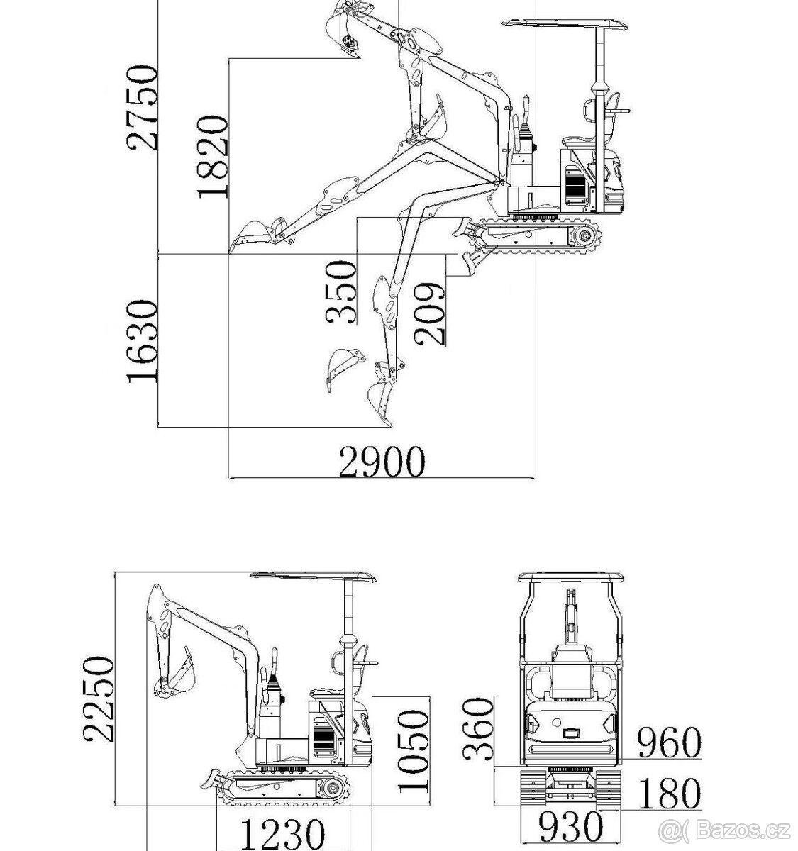 Minibagr 1T Koop - 2