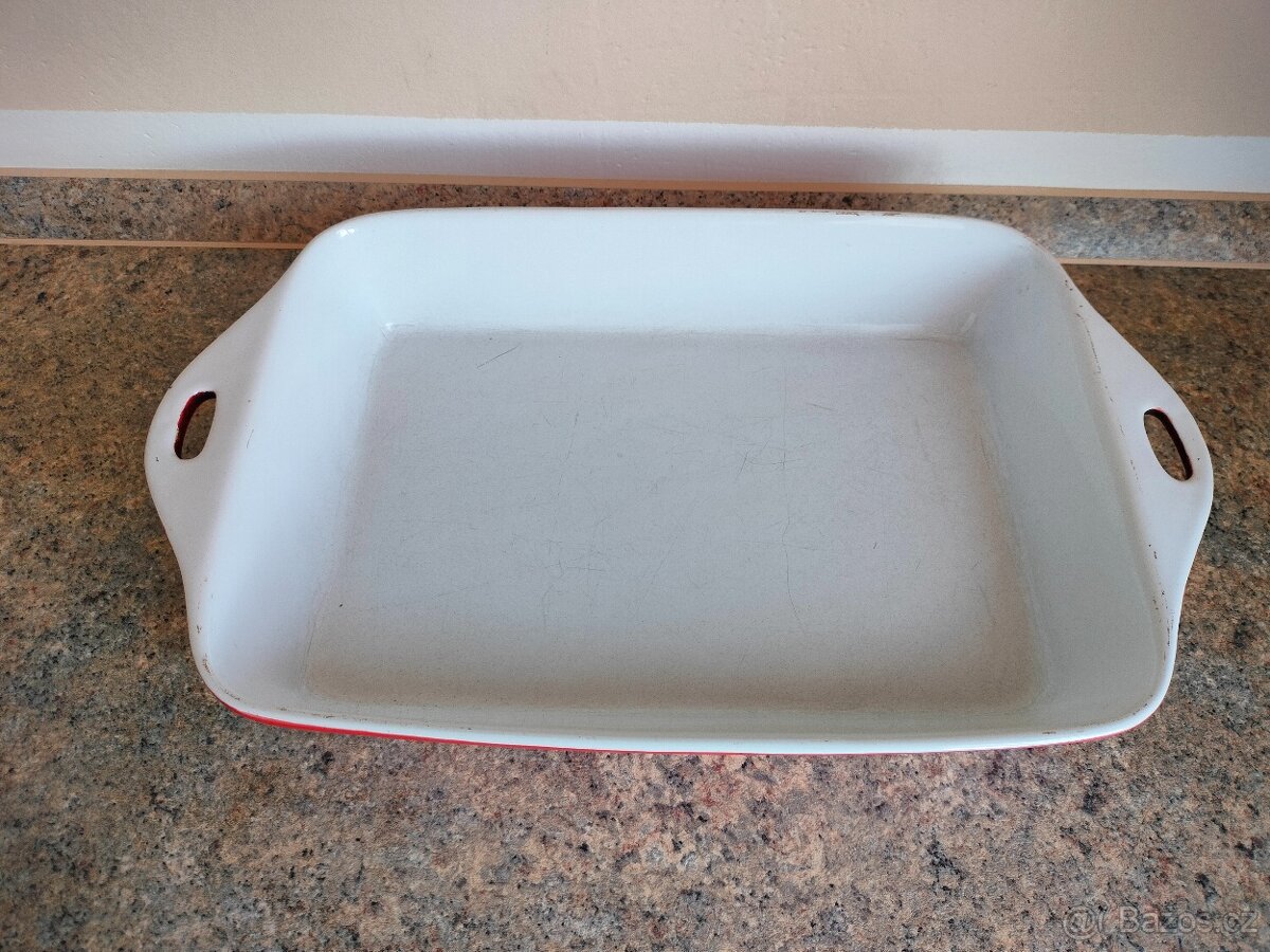 Zapékací mísa červená, 38,5x23 cm, - 2