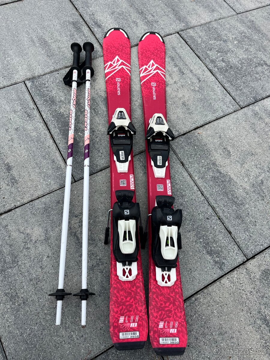 Dětské lyže Salomon + hůlky + lyžařské boty - 2