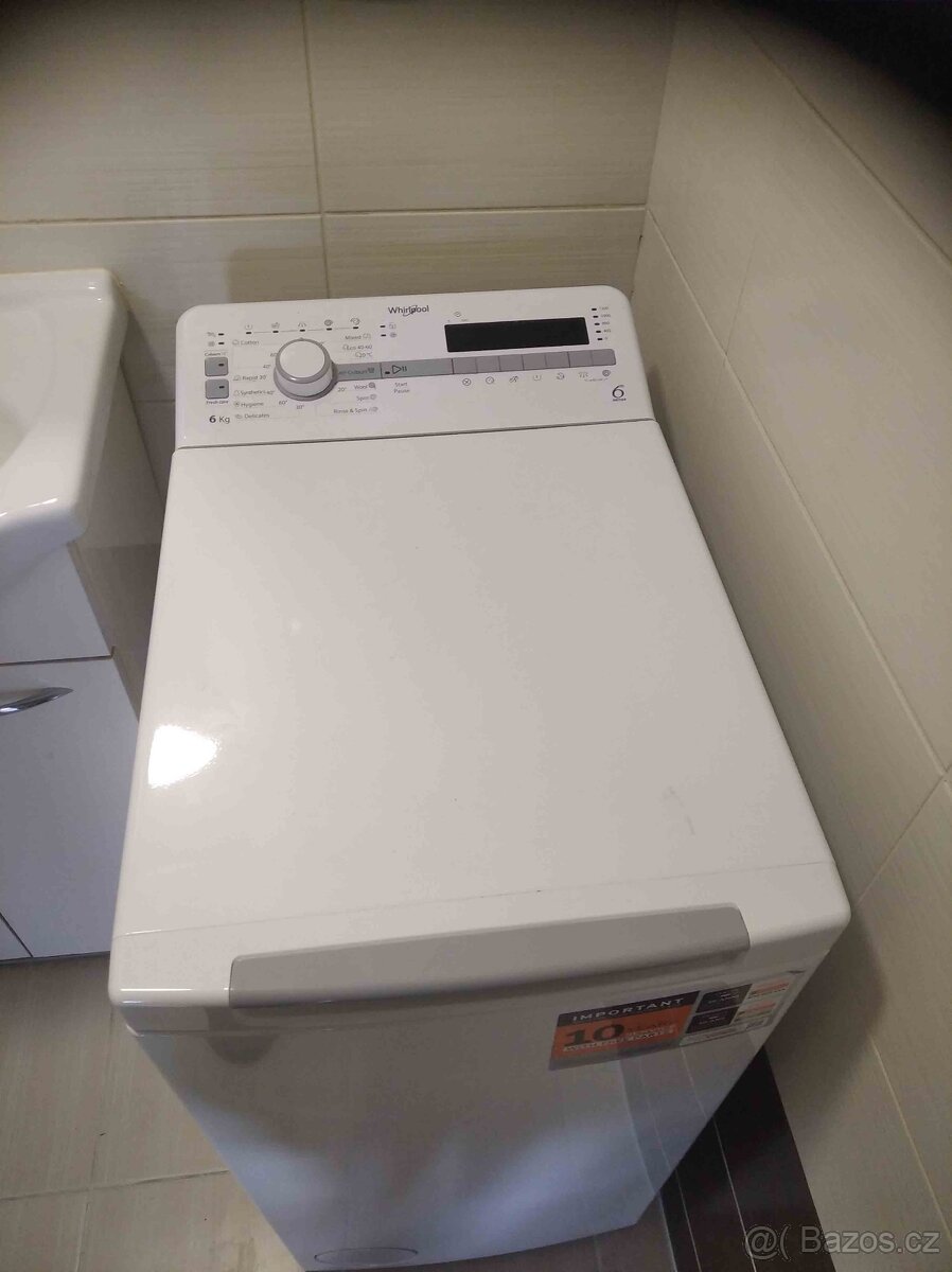 Prodám pračku Whirlpool TDLR 6240SS, vrchní plnění - 2