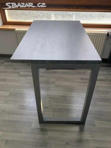 Dětský psací stůl - masiv dub šedý - 2