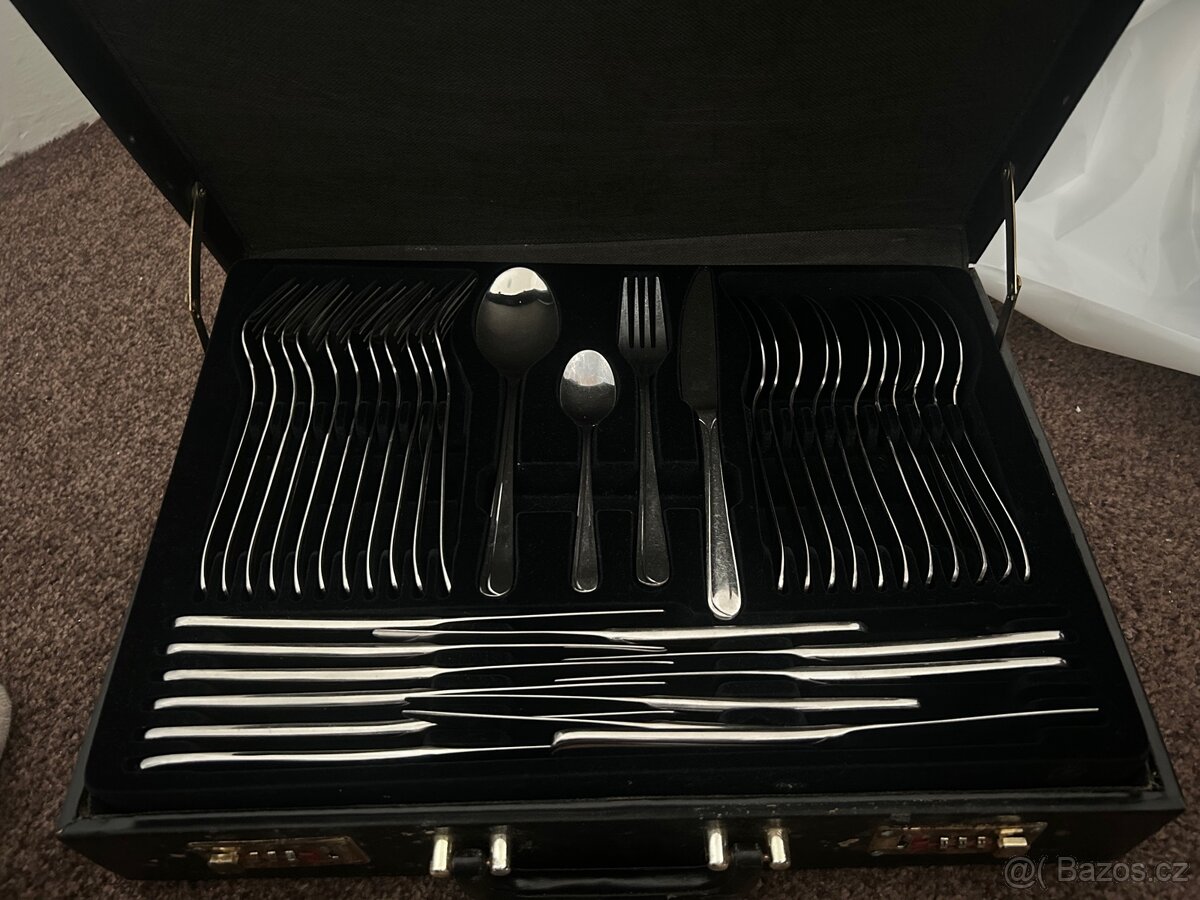 Sada nerezových příborů B&R Rostfrei – 2patrový kufřík - 2