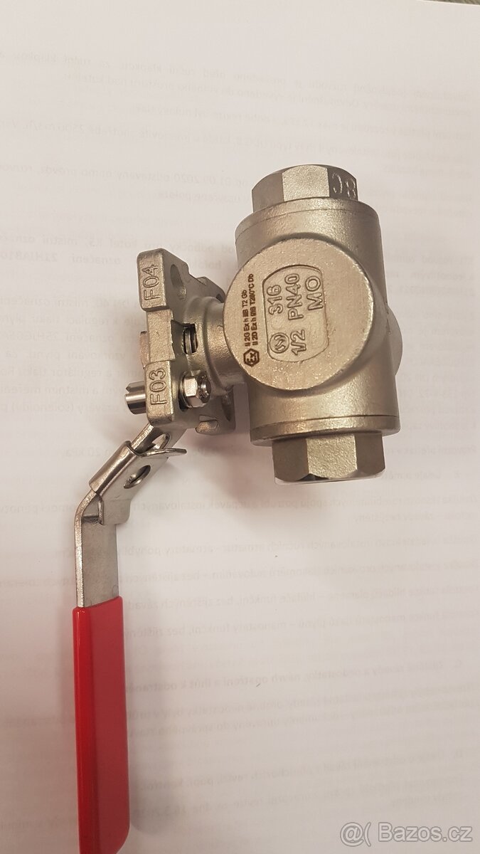 Nerezový třícestný ventil - 2