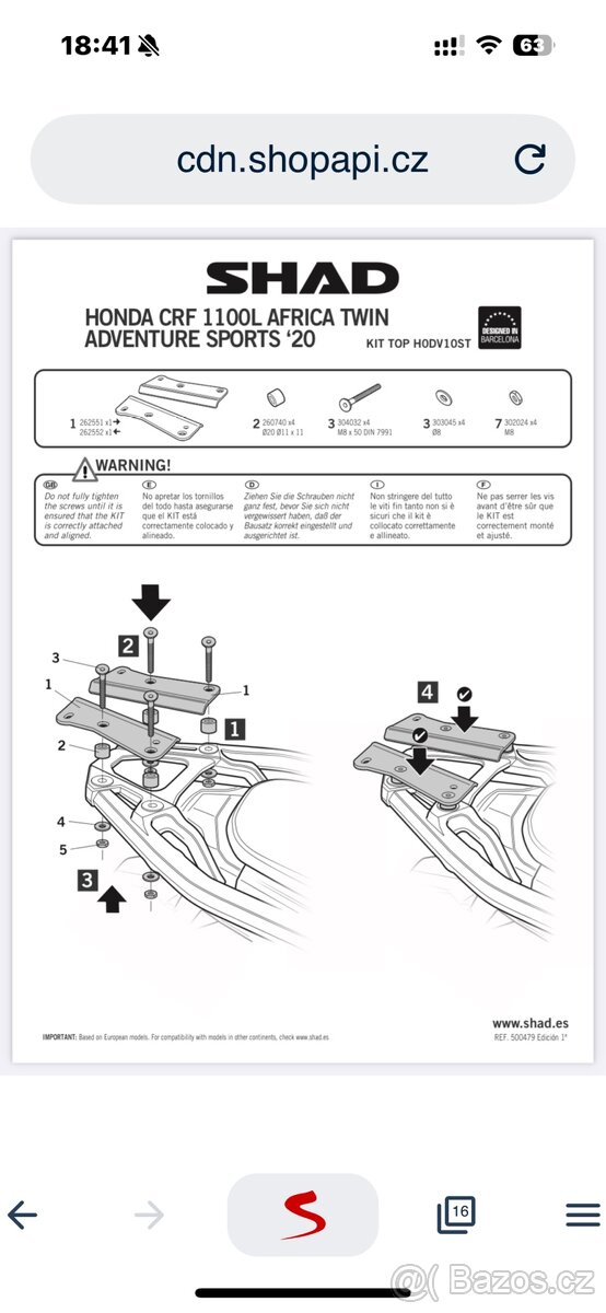 Montážní sada H0DV10ST - 2