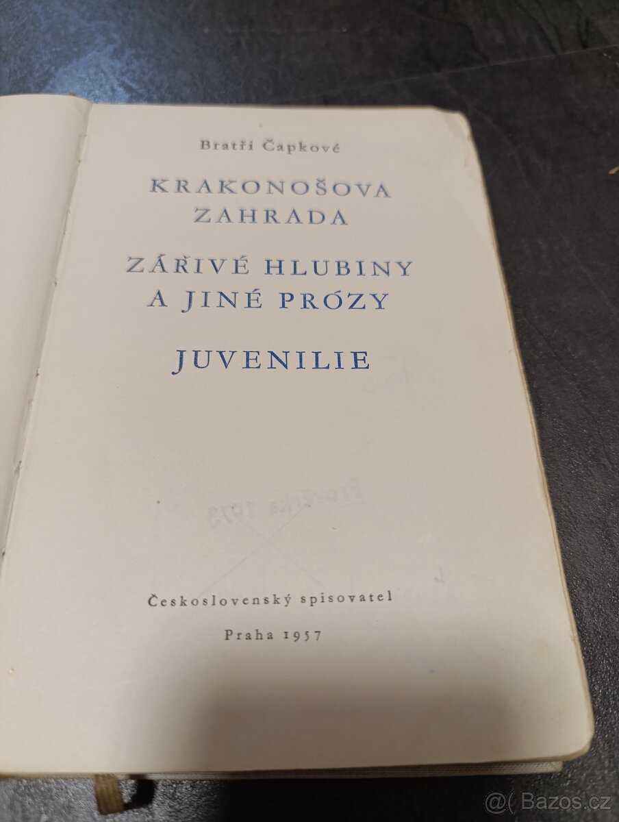 Krakonošova zahrada Zářivé hlubiny a jiné prózy ; Juvenilie - 2