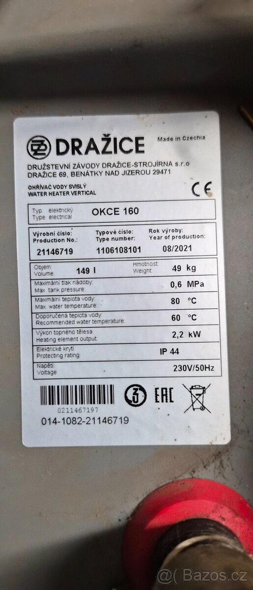 Bojler Dražice OKCE 160 - 2