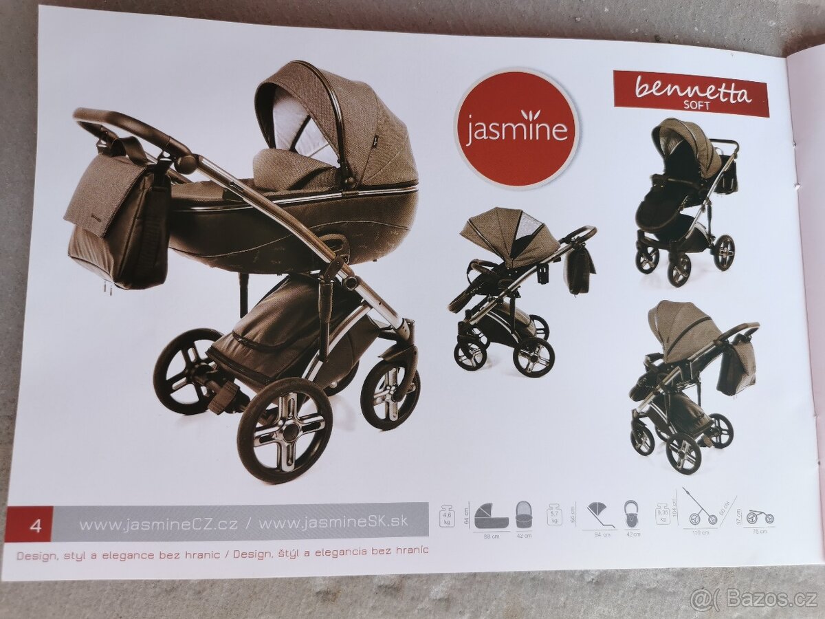 Kočárek Jasmine Benetta 2v1 - 2