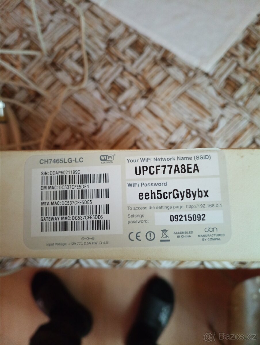 Wi-fi router UPC - 2