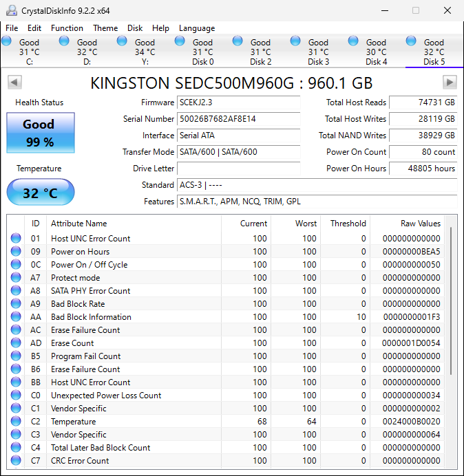 Kingston DC500M 960GB - 2