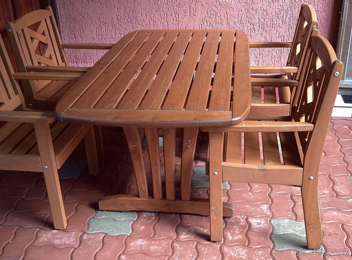 ZAHRADNÍ SET STŮL A 4 ŽIDLE - 2