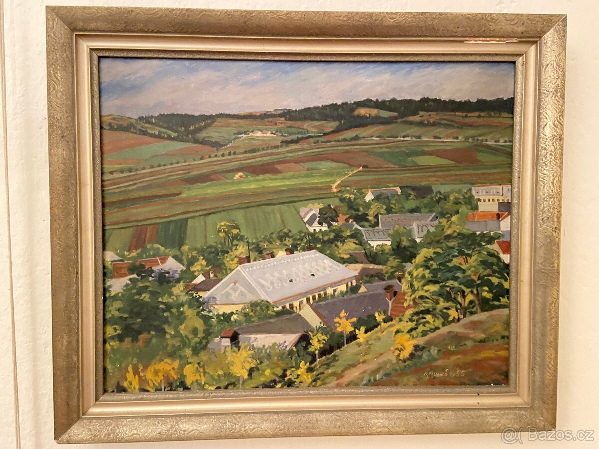 Obraz – 2 x olejomalba Mladkov u Boskovic - 2