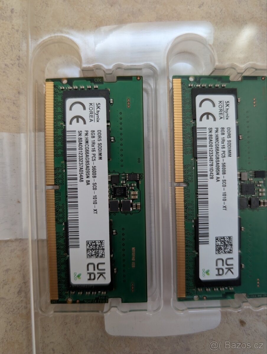 Operační paměť do notebooku 16GB (2x8GB) DDR5 - 2